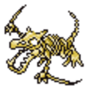Recolor of the Missingno Aerodactyl skeleton sprite.