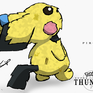 Super Rising Thunder again! ^^  This is Pirca, troubled young Pichu and star of the hack.  Here he is, looking into the sky and wondering, or maybe re