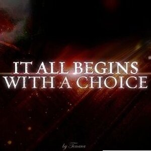 It All Begins With a Choice twilight series. A choice between Edward Cullen and Jacob Black.  Me, i would be Edward over Jacob any day. After all, who