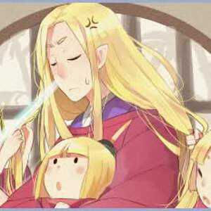Waka with family which is Kurow(middle) Kaguya(left) sugowara(right)