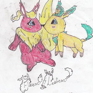flareon(female) & leafeon(male)