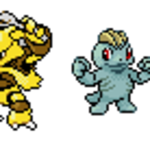 Abra and Machop Line Vamps
