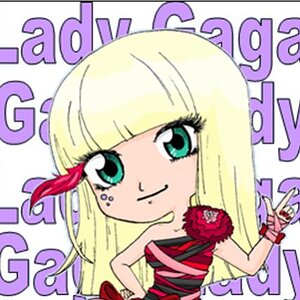 My first avatar (gaga drawing not by me)