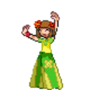 Leader of Grass (Mythic Island)(Mystic Leaf Badge)(Konax)(Her name Rosaline)