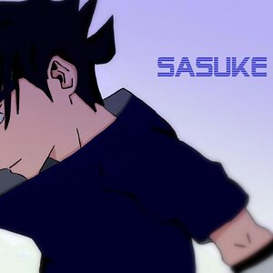 'Uchiha Sasuke' it should be. This guy is from the anime Naruto.
Drew on paper, edited on computer with tablet on Wacom Artrage.