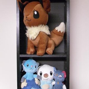 Top two shelves in my 'plush-case'.