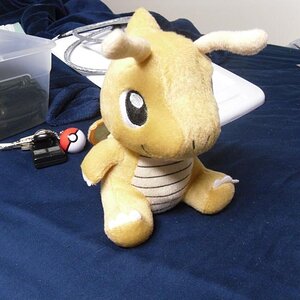New Dragonite Plushie!  And yes, that is a Pokeball Keychain in the background.