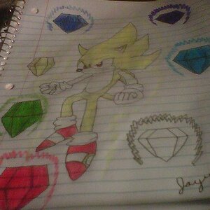 A drawing of Super Sonic i made about a year and a half ago