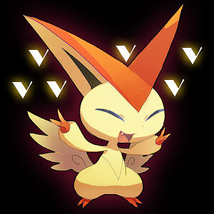 Victini (the greatest 5th gen Pokemon) He is SOO Cute.