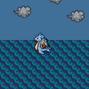 Riding on Lapras