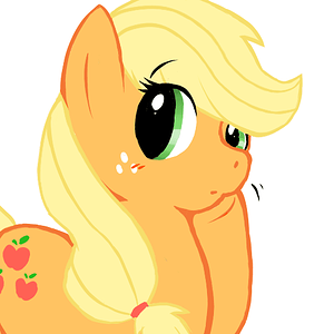 A confused AJ without her trademark hat.
xD