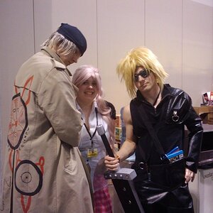 Snow, Serah, and Cloud - Final Fantasy 13, and 7.