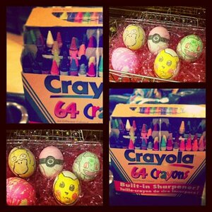 Made my Pokemon Easter eggs with my old crayon set that I stumbled across...oh the nostalgia...

Check out our Glamorous Gamer Girls blog for more Pok