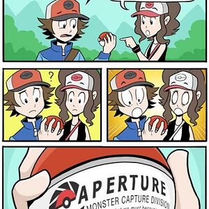 I don't even LIKE portal, and this is still hilarious...wait. Hilda's face in the third panel....oh no. Etihw has replaced Hilda. 

0.o