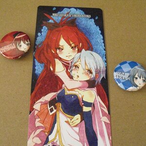 Kyoko and Sayaka from Puella Magi Madoka Magica c:
2 pins and a drawing a friend got for me when she went to an expo. 
I love this pairing. < w >