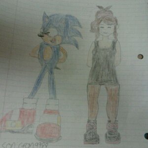 Woohoo, my first Sonic & Hilda drawing =D!!! (BTW, I call this friendship NuvemaHillShipping.)

Anyway, If you're wondering why Hilda's legs are brown