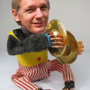 assange wind up toy