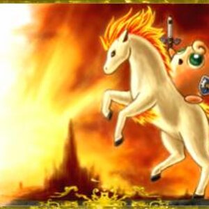 The Legend of Jigglypuff: Jiggly's Adventure!!!
It's Jiggly, riding on Eponyta, holding up... The 'Marker Sword'!!!