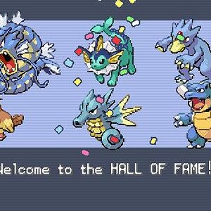 Beat the Pokemon League in Fire Red while doing my Water Mono-type
