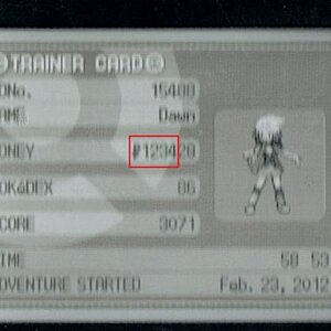 I was playing Pokemon Diamond and I noticed the number of cash I had. 

If only I had 28 more Pokedollars then I would have P123456. Oh well.