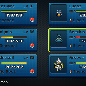 This is just a new Pokémon selection screen.
What do you think? Is it cool?