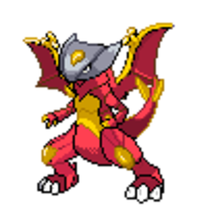 Alphadrion
----------
Aerodactyl (Wings)
Haxorus (Body & Arms)
Zekrom (Legs)
Kabutops (Head)
Armoldo (Tail)
Giritina (Colors)
---------------------
Th