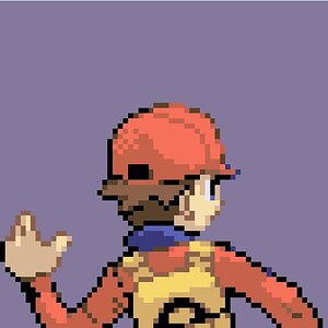 Another Trainer Red Edit, this time of his backsprite. I still wanted to keep the whole Cooltrainer/Ranger theme, so he still has this edited hat and 