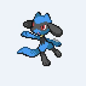 Just a Riolu frontsprite. It has been done numerous times, but this is the one that I used in my personal hacking (sourced from bulbapedia).