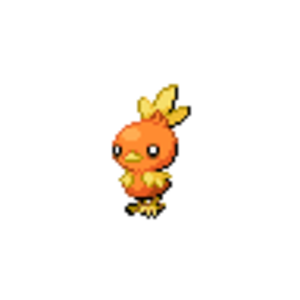 255. Torchic. Blaze. My first ever seen and caught Pokemon. Picture is from Serebii.