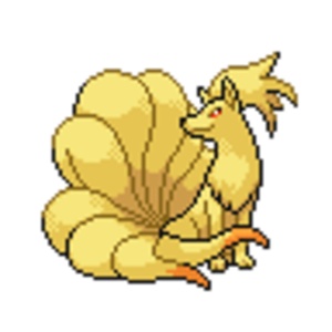 038. Ninetails. Red. This is my fourth and final Pokemon. Her name is Red and she is my little trump card. I usually don't battle with her yet she rem