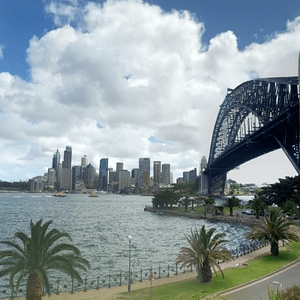 It's an awesome view of the Harbour Bridge!