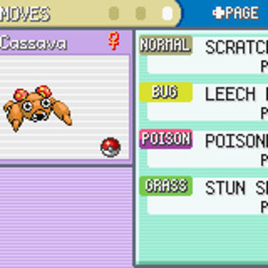 FireRed - Cassava moves