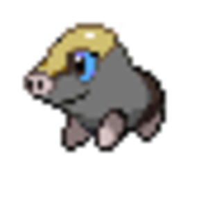 Gorbie:
More of a Scract Sprite, but he does have parts from other Pokemon so yeah. His main body is a Tepig, the legs and body pallete are taken from