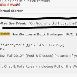 I don't know why, but it made me really happy that my thread got Poll of The Week. Thanks everyone. :)
