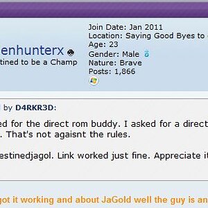 I'll try and remember to avoid drinking while wandering around the forums. xD
Oh, my poor keyboard... =(