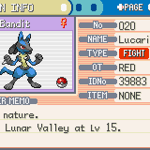 Lucario Info