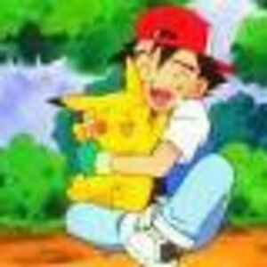 Young Ash and Pikachu