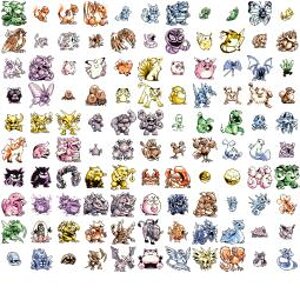 oldest pokemon sprites LOOK AT MEW YUCK! lol