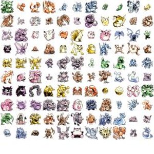 oldest pokemon sprites LOOK AT MEW YUCK! lol