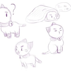 Some warm-up Puppycat sketches when I got my new tablet.
