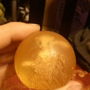 My slightly damaged Mew ball.