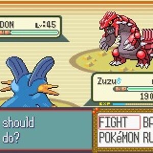 Battling Groudon!