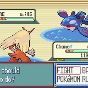 Battling Kyogre!