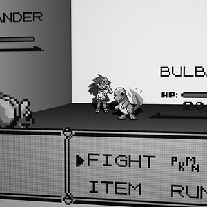 The first battle in Pokemon history...