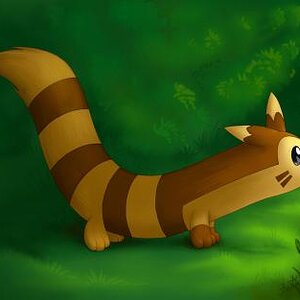 furret at the forest by bestary d4hnxpb