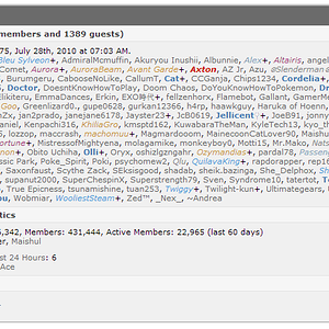 A random shot of the online list with the new supporter colors. They look so beautiful!