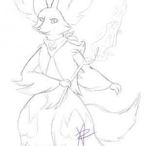 A sketch of magmus, drawn by AudienceZombie on FA!