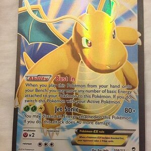 Dragonite Full Art pulled from a Furious Fists 3 pack blister