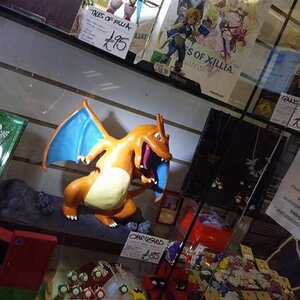 My Charizard inspired Statue for sale in a shop in Canterbury