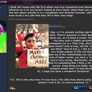 Matt (El Heroe Oscuro) was my Secret Santa for 2014. I was completely blown away by a Cadance theme and a sweet message from him. He won the award for